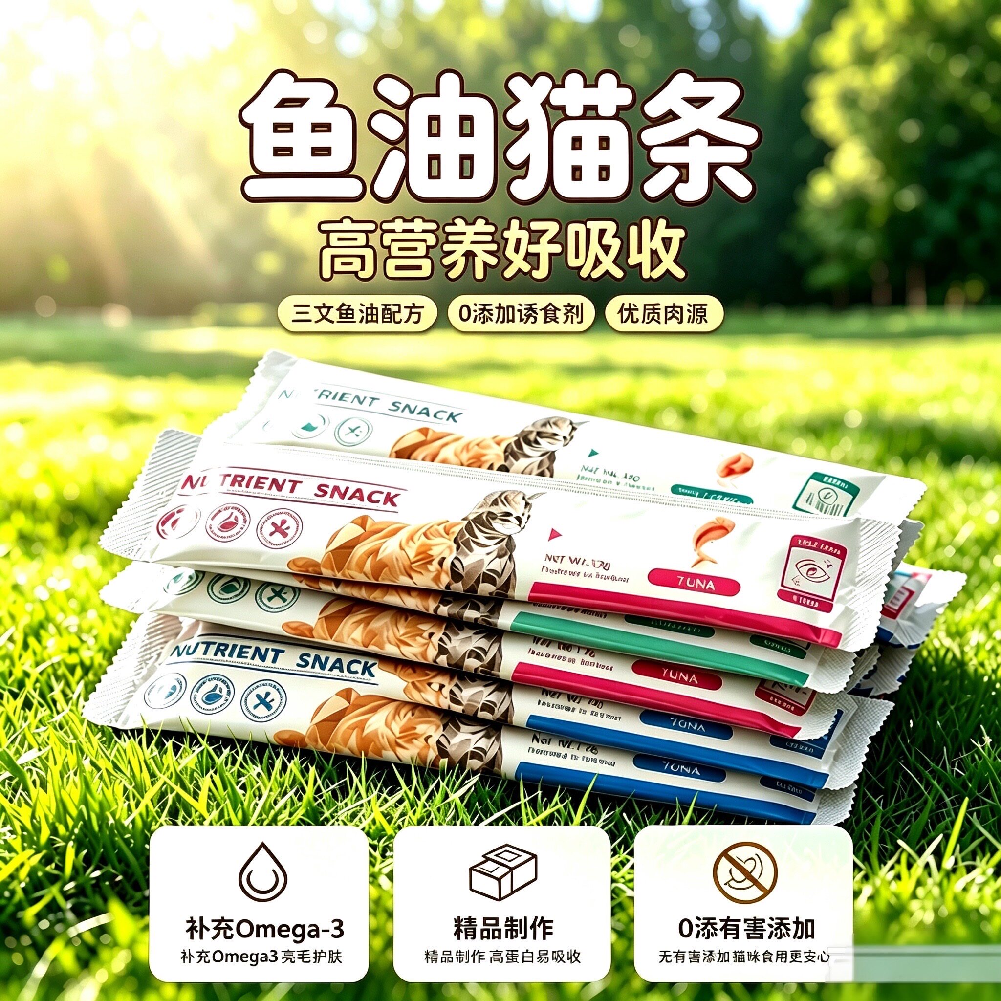 无添加猫咪营养条零食猫条营养增肥发腮幼猫成猫湿粮补水易消化