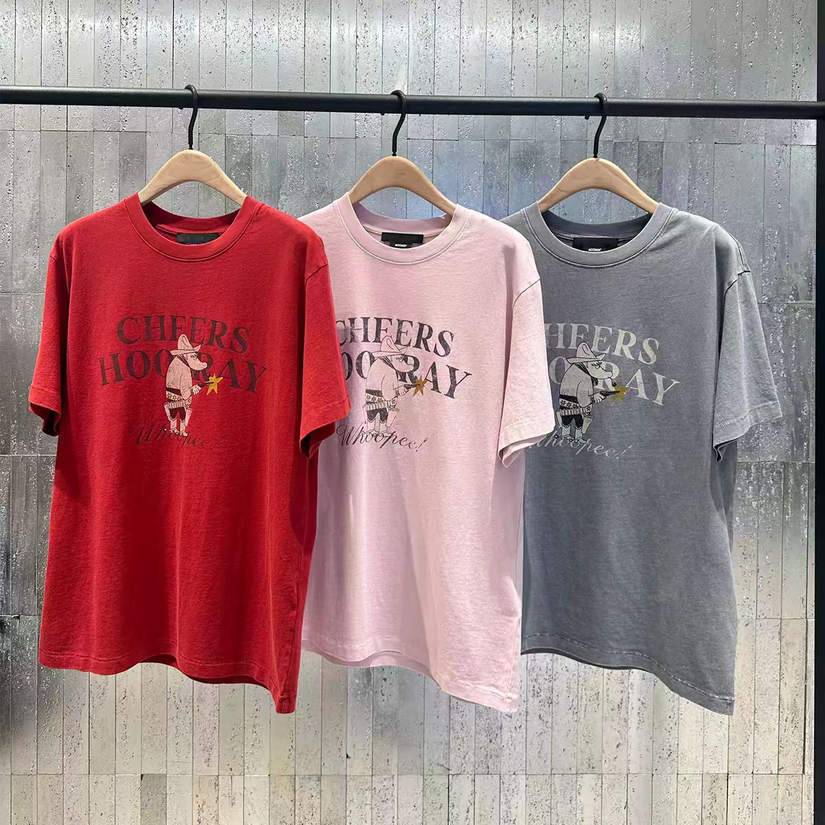 正品印花T恤2026秋新品酵洗做旧棉质短袖MBF3TEE002