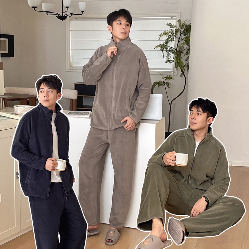可外穿男士保暖家居服套装