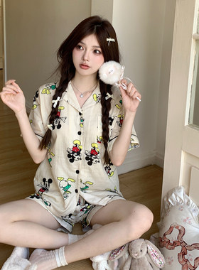 巨适合夏天穿的~双层纯棉纱睡衣