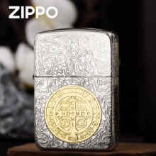 zippo打火机正品1941纯银錾金康斯坦丁男士收藏防风煤油打火机