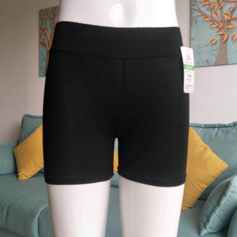 维宾防走光安全打底短裤夏季薄款高腰大码黑色三分女士保险平脚裤