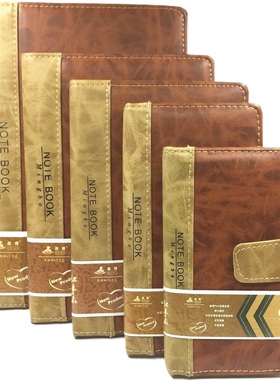 名博皮面高档笔记本14918K/25K/32K/48K/60K商务办公搭按扣记事本