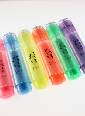 正品TOYO东洋SP28荧光笔 香味幻彩重点笔 透明杆标记画线笔勾线笔