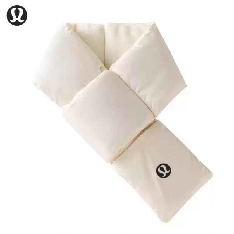 lulu日系简约秋冬季羽绒围巾男女