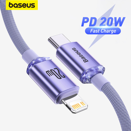倍思2米充电线快充PD20W水晶编织