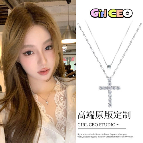 少女CEO | GIRLCEO百搭十字架BM同款男女情侣十字架百搭项链