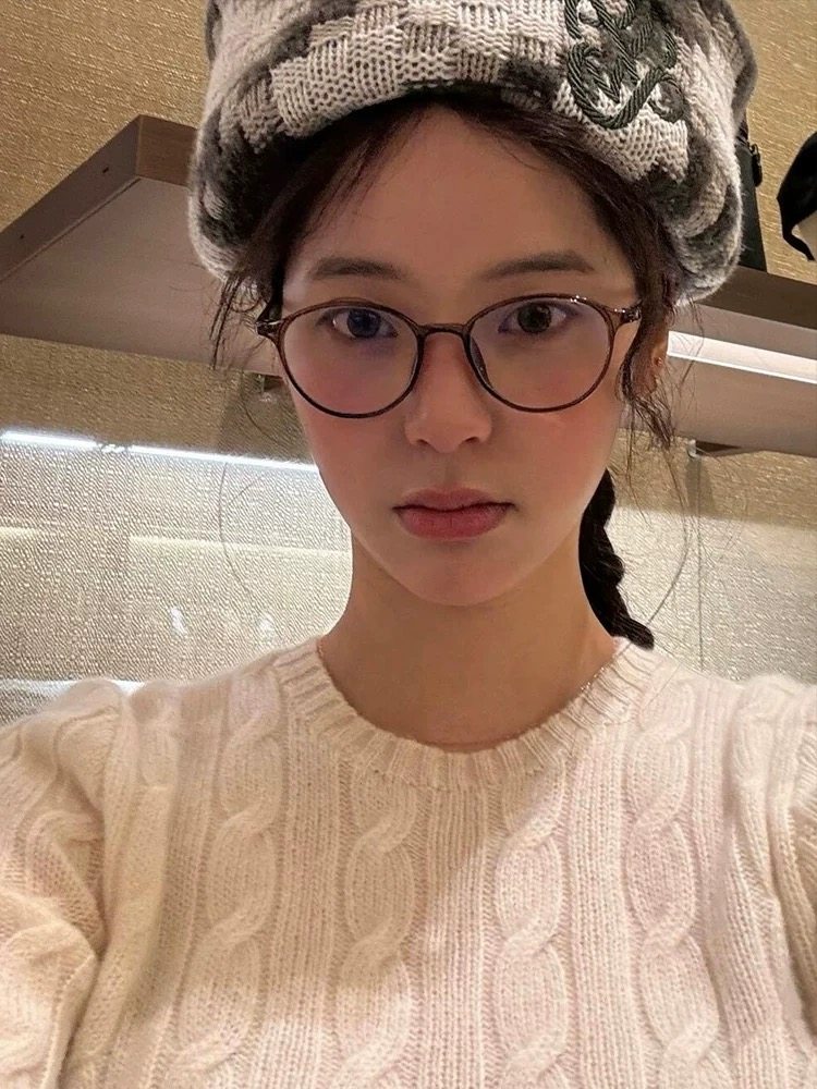 少女CEO欧阳娜娜同款茶色眼镜女韩系素颜适合小脸眼镜框超轻小框