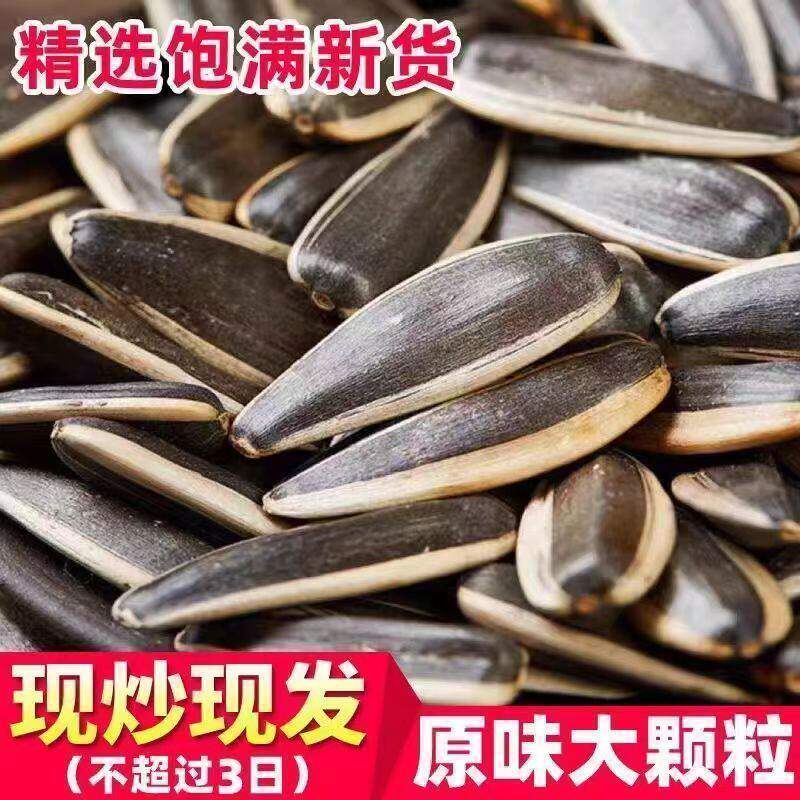 俩树叶2025年现炒熟内蒙古原味瓜子黑葵花子生毛嗑食用零食