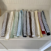 纯色软糯细窄款 法系正红轻奢感～时尚 飘带韩式 针织蕾丝毛线围脖