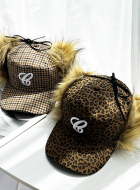 韩系两戴毛绒绒保暖护耳帽子秋冬新款韩版男女款ns东北滑雪雷锋帽