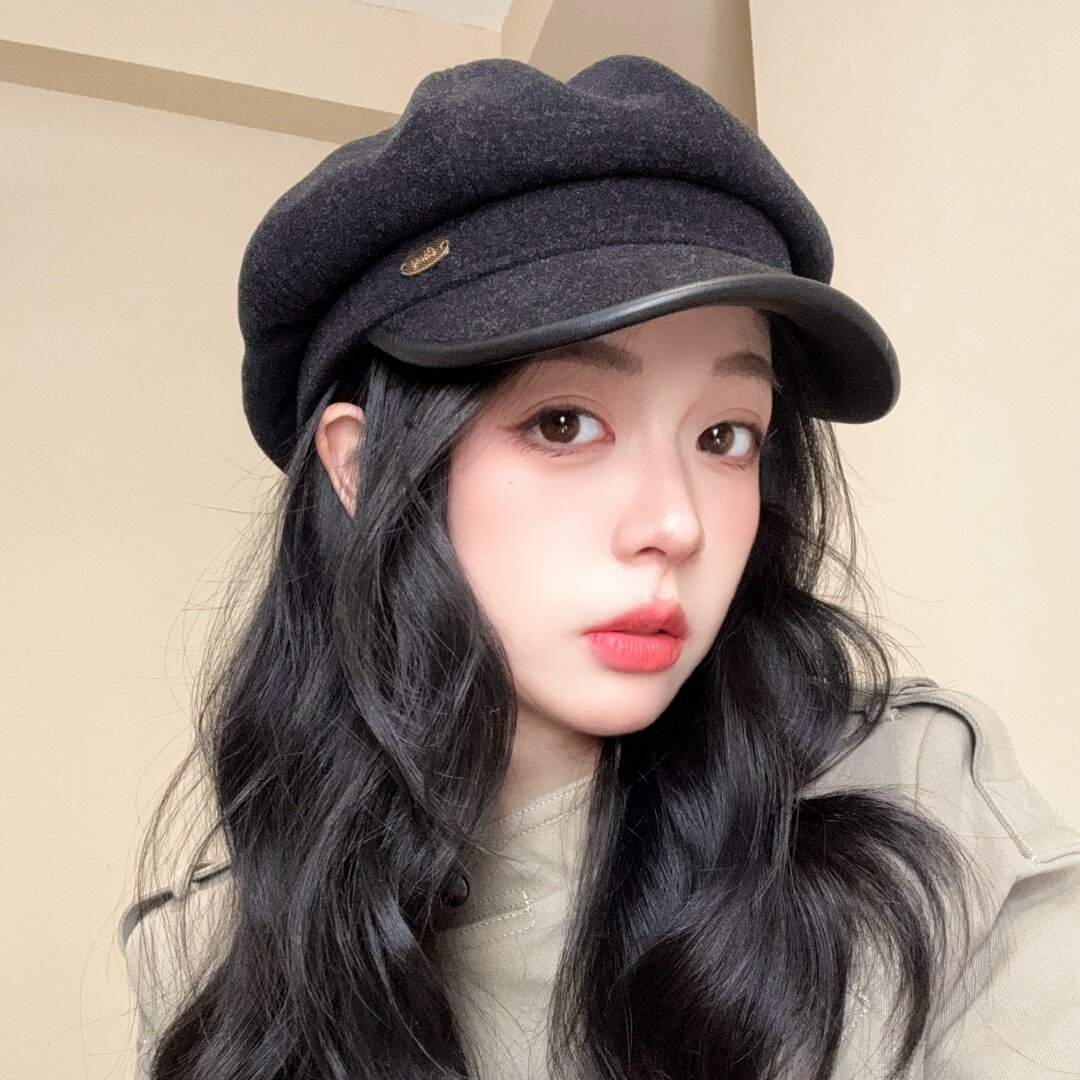 复古八角帽男女士秋冬羊毛呢鸭舌帽百搭显脸小日系马术帽高级感帽