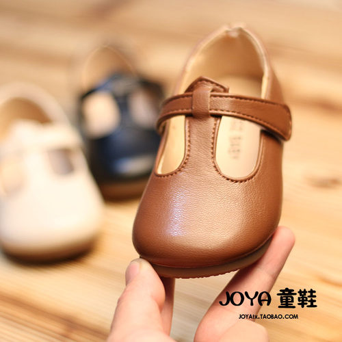 joya童鞋春秋女童公主豆豆鞋