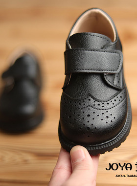 男童豆豆鞋2025春新款潮韩版中小童英伦风复古儿童皮鞋女宝宝单鞋