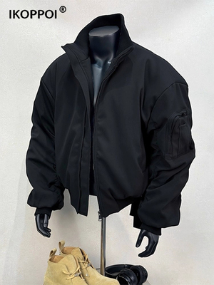 高端美式廓形休闲飞行夹克外套2025春秋新款短款工装立领棒球服