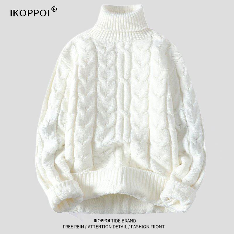 高领毛衣男士秋冬季加厚保暖纯色内搭针织衫宽松慵懒风百搭打底衫,男装,针织衫/毛衣,淘宝优惠券,粉丝福利购,淘宝优惠卷