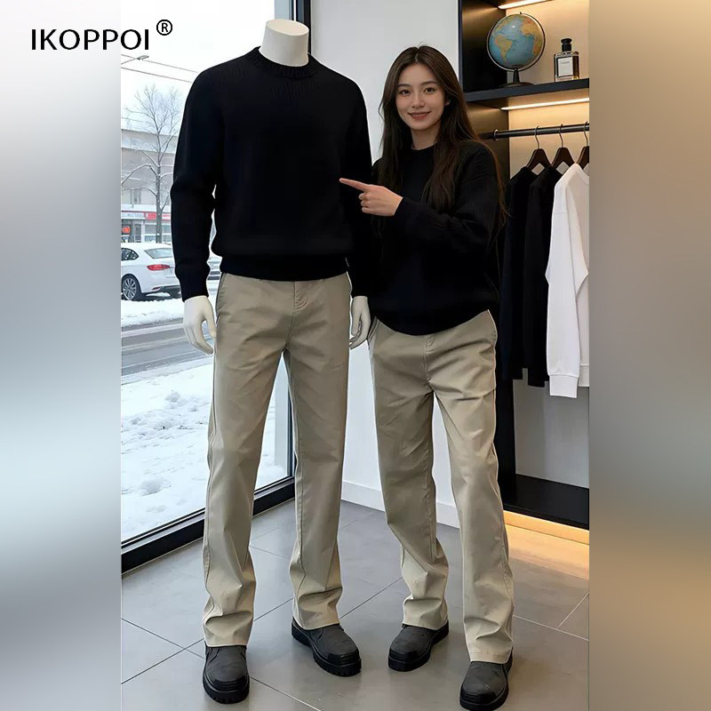 高端美式微喇叭裤子男款2026春夏季三本针直筒西裤显腿长运动休闲