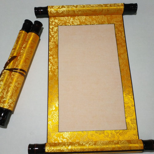 定做全绫宣纸卷轴书画装裱包邮