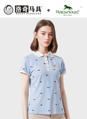 horseware女款小马图案POLO衫 马术服装 骑士服T恤夏季 HW85020