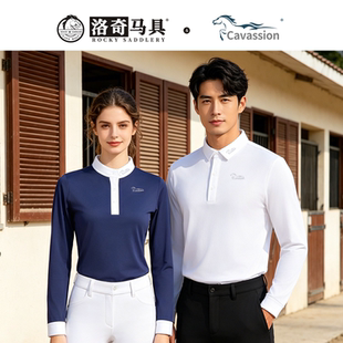 Cavassion马术长袖衬衫男女士T恤骑士服马术骑马衬衣8102166/9