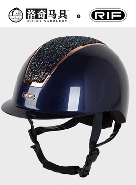 cavassion联名RIF亮面满天星马术头盔可调节骑马骑士装备 8101323