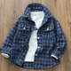 牛仔外套上衣外贸童装 男童春秋装 儿童宝宝新款 千鸟格衬衫 W12 韩版
