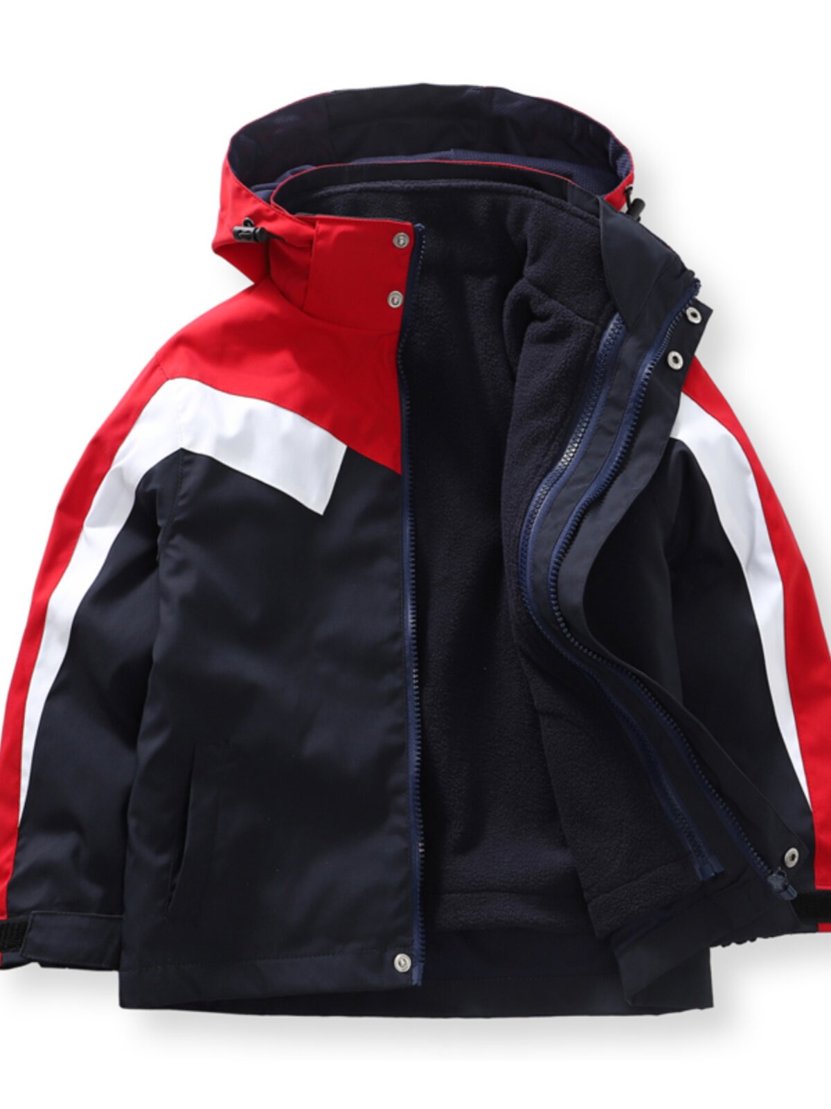 탈부착 안감이 있는 아동용 쓰리인원 자켓 벨벳 자켓 남아용 방풍 자켓 윈드 브레이커 대외 무역 아동복 6