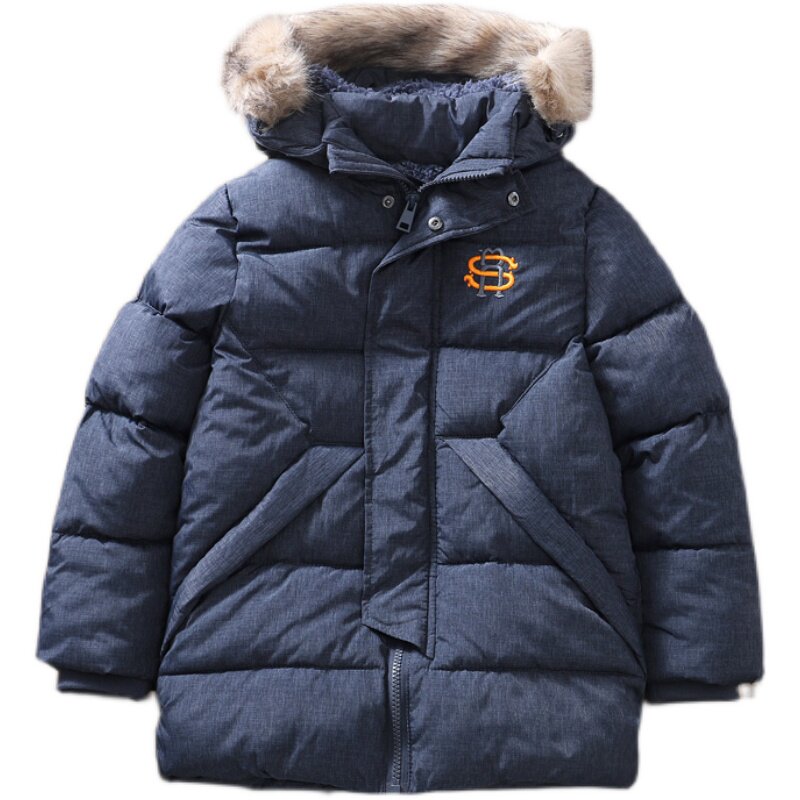 加厚儿童中长款棉服童装