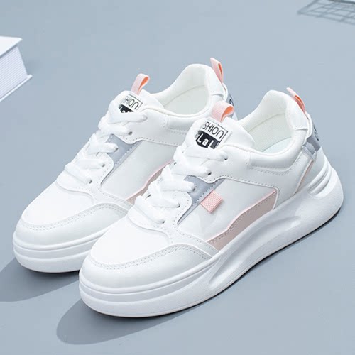 女士休闲平底板鞋小白鞋