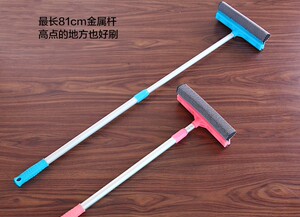 伸缩杆玻璃刮可拆卸可延长刮水器拖把厨房卫浴清洁器双面海绵扫把