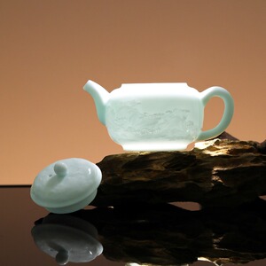 七色福影青玉瓷陶瓷茶壶家用冲泡茶器大号功夫茶具单壶茶杯子套装