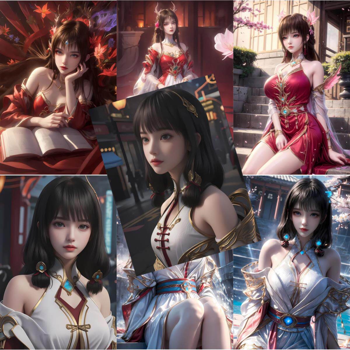 宫主云落女神精美海报墙