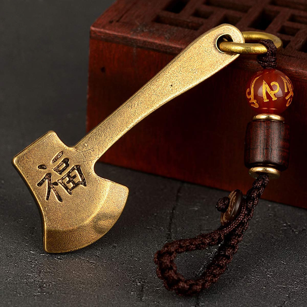 铜斧子钥匙扣挂件装饰工艺品