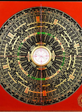 速发8寸罗盘铜高精度三元三合综合八罗盘卦盘仪摆件