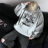 直播品质！重磅新品连帽宽松套头卫衣XZ203-W647-P55，男装卫衣，星座203