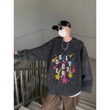直播品质!秋冬重磅水洗做旧圆领卫衣XZ203-W606-P58，男装卫衣，星座203