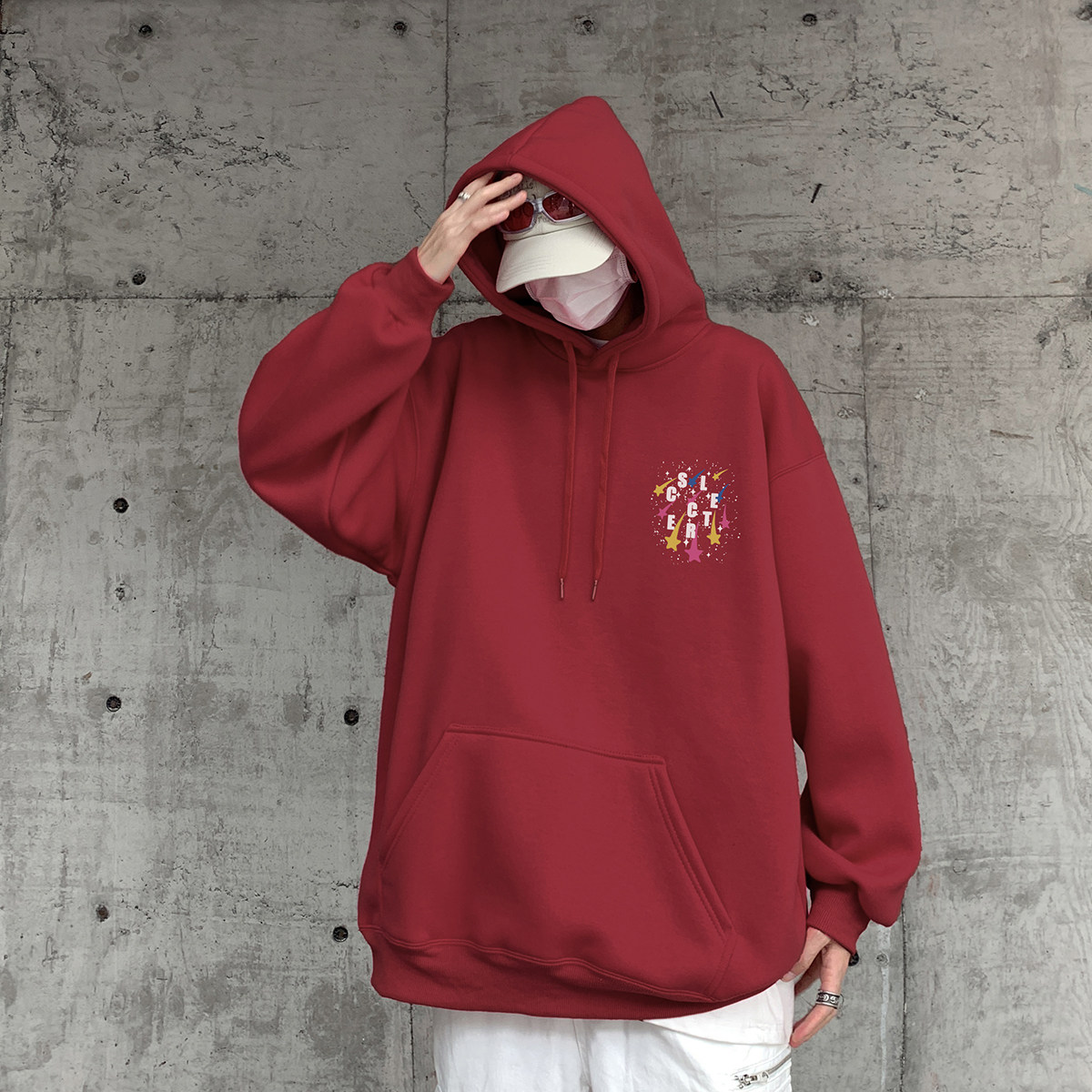 直播品质！重磅加绒新品连帽宽松套头卫衣XZ203-W653加绒-P58.,男装卫衣,星座203