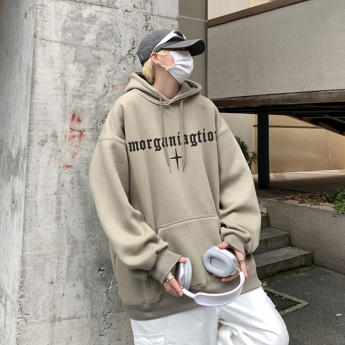 直播品质！重磅加绒新品连帽宽松套头卫衣XZ203-W652加绒-P58,男装卫衣,星座203