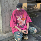 XZ203-SX246-P3823夏季新品水洗做旧宽松印花短袖T恤..，男装T恤，星座203