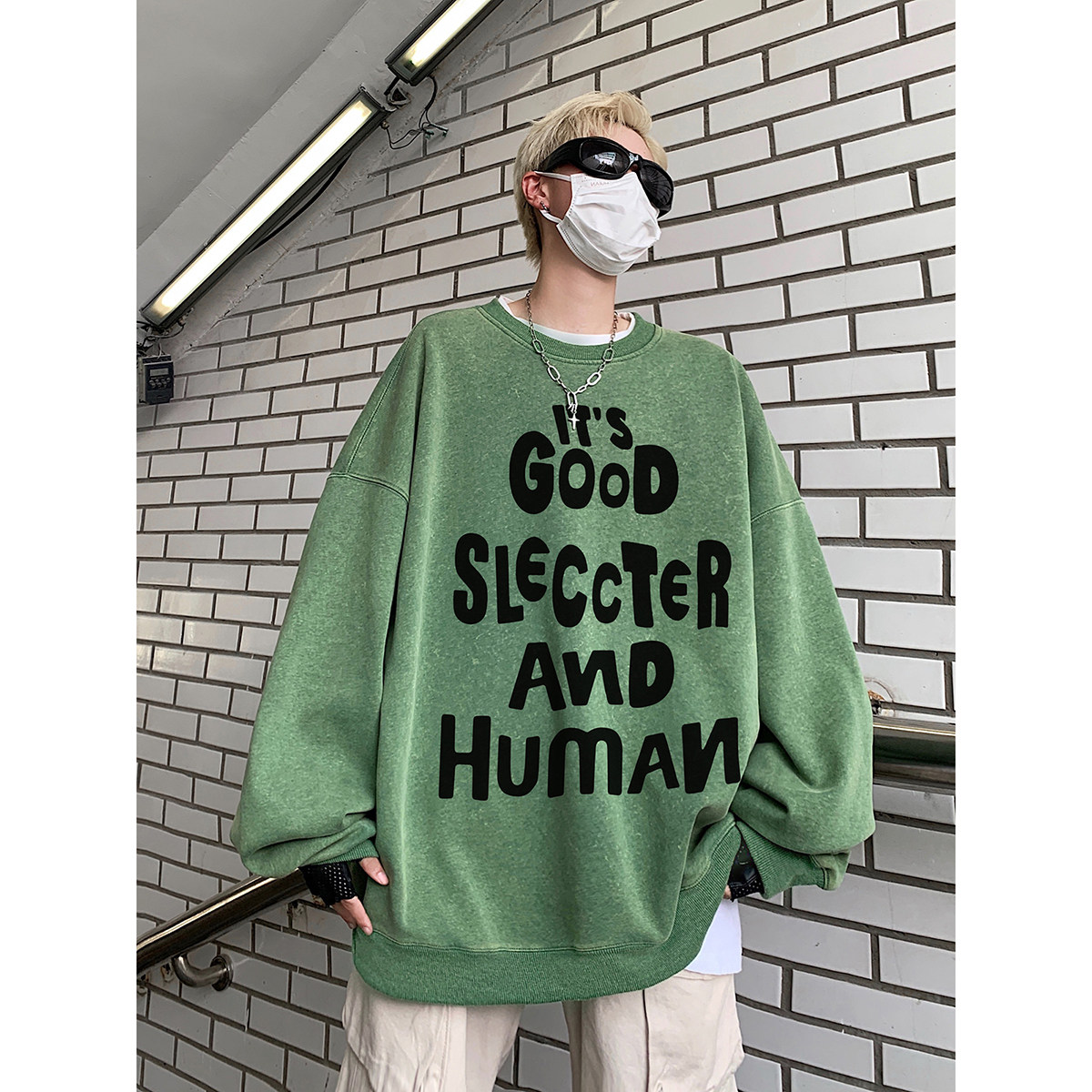 直播品质!秋冬重磅水洗做旧圆领卫衣XZ203-W624-P58..,男装卫衣,星座203