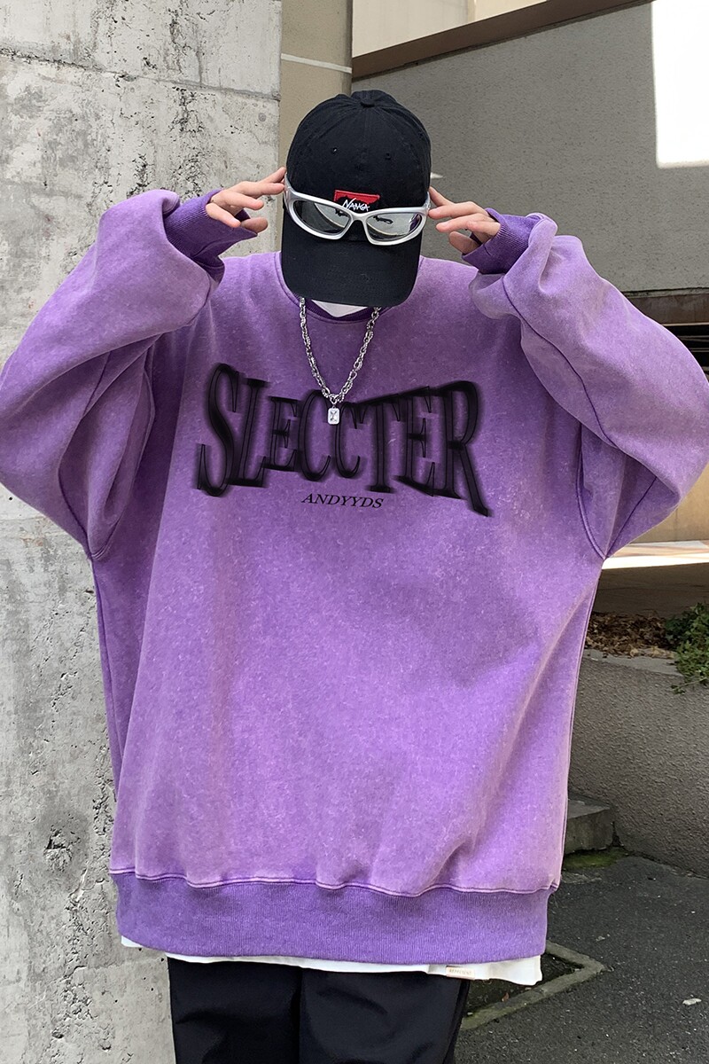 直播品质!秋冬重磅水洗做旧圆领卫衣XZ203-SW642-P58.,男装卫衣,星座203