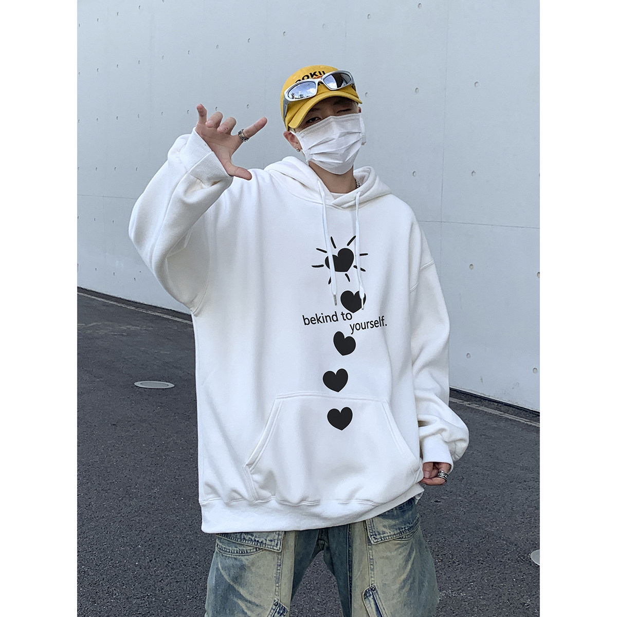 直播品质！重磅加绒新品连帽宽松套头卫衣XZ203-W655加绒-P58,男装卫衣,星座203