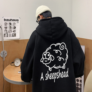 抖音品质 秋冬加绒加厚连帽长袖卫衣65棉 XZ203-W91-P60图片