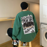 XZ203-W69-P4822秋季新品青少年印花宽松圆领卫衣控68.，男装卫衣，星座203