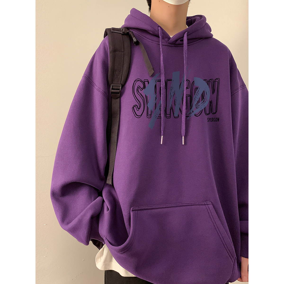 直播品质！重磅新品连帽宽松卫衣.XZ203-W608-P55加绒P65.,男装卫衣,星座203