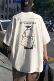 XZ203-T46-P28夏季休闲圆领印花宽松短袖T恤，男装T恤，星座203