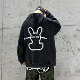 水洗做旧连帽卫衣XZ203-W100-P68，男装卫衣，星座203