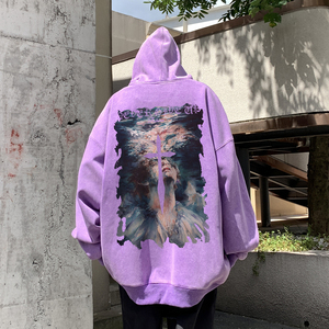 直播品质!  秋冬重磅水洗做旧连帽卫衣 XZ203-SW639-P68图片