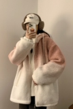 XZ203-YG01-P138冬装新品保暖渐变羊羔毛棉衣外套，女装棉衣/棉服，星座203
