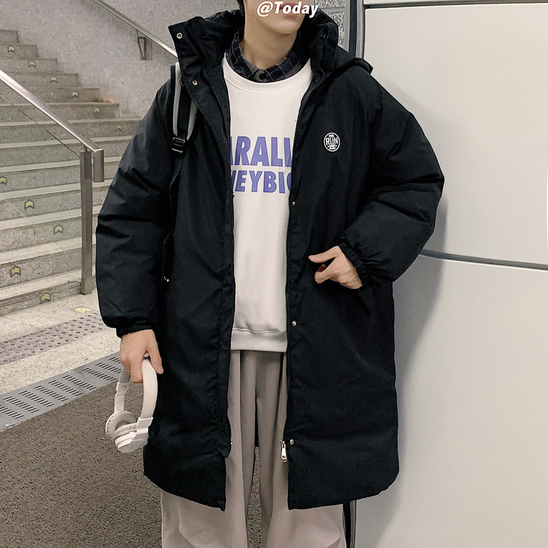 22冬·现货长款棉衣宽松架构韩版连帽BF学生外套潮Y09冬季P95,男装棉衣,星座203